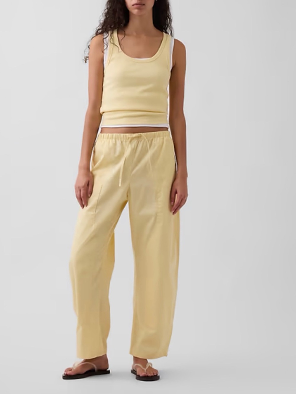 Gap Poplin Easy Double-Knee Barrel Pants